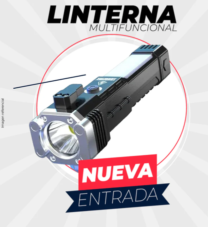 Linterna Con Martillo De Seguridad Recargable